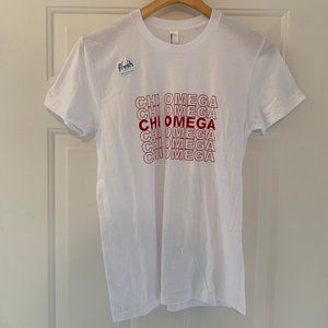 American Apparel Chi Omega Graphic Tee Shirt